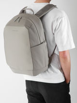 Oslo - 2 Compartment Backpack With 15" Laptop Sleeve Kapten and son Gray backpack OSLO-vue-porte