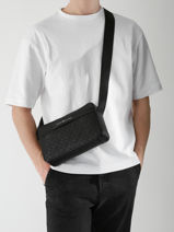 Crossbody Bag Tommy hilfiger Black monogram AM13306-vue-porte