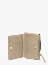 Wallet Leather Nat et nin Beige vintage SOLY-vue-porte