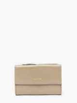 Portefeuille Lotti Cuir Nat et nin Beige vintage LOTTI