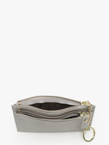 Coin Purse With Card Holder David jones Gray saffiano DJ0089-vue-porte