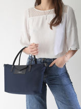 Sac Port Main Smart Kba Nylon Lancaster Bleu smart kba 36-vue-porte