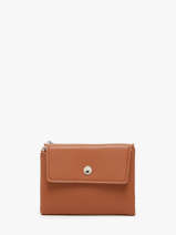 Porte-monnaie Porte-cartes Grained Flora & co Marron grained F5019