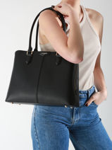 Sac Port paule Dune David jones Noir dune CM7466-vue-porte