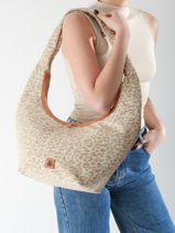 Shoulder Bag Leopard Vanessa wu Beige leopard MA0130-vue-porte