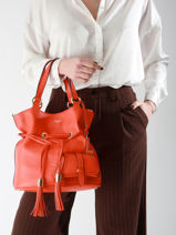 Sac Seau M Premier Flirt Cuir Lancel Orange premier flirt A10110-vue-porte