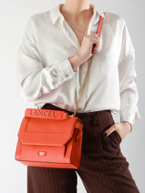 Top Handle M Ninon Leather Lancel Orange ninon A09222-vue-porte