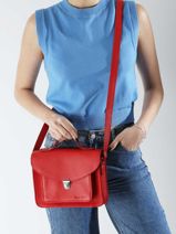 Shoulder Bag Mon Amour Leather Paul marius Red mon amour GEORGAMO-vue-porte
