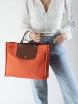 Longchamp Cabas longchamp du march Handbag Orange-vue-porte