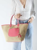 Longchamp New le panier pliage Besaces Rose-vue-porte