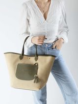 Longchamp New le panier pliage Besaces Vert-vue-porte