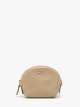 Leather Caviar Coin Purse Crinkles Beige caviar 14026