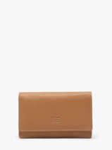 Leather Caviar Wallet Crinkles Brown caviar 14001