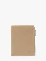 Leather Caviar Zip Wallet Crinkles Beige caviar 14269