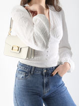 Sac Bandoulire Angele Cuir Lancel Blanc angele A13147-vue-porte