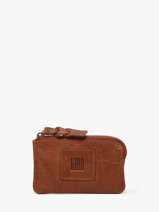 Coin Purse Leather Biba Brown heritage KA13