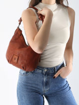 Sac Port� �paule Heritage Cuir Biba Bleu heritage BT29-vue-porte