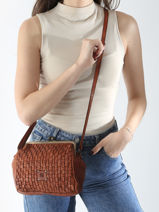 Sac Bandouli�re Heritage Cuir Biba Marron heritage KA21-vue-porte
