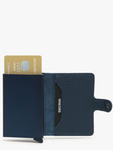 Card Holder Crisple Leather Secrid Blue crisple MC-vue-porte
