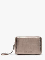 Portefeuille Alice Cuir Paul marius Gris vintage ALICE