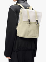 Split Msn Bag Mini - 1 Compartment Backpack Rains Beige city 14290-vue-porte