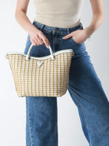 Sac � Main Atalia Raphia Guess Blanc atalia WG964722-vue-porte