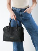 Satchel Pansy Valentino Black pansy VBS8PG04-vue-porte