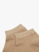 Socks Pieces Beige socks women 17120149-vue-porte