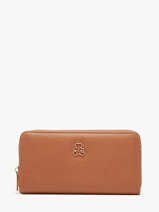 Wallet Lulu castagnette Brown zip CHRYS103