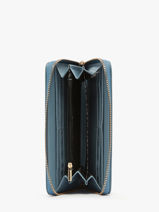 Portefeuille Lulu castagnette Bleu zip CHRYS103-vue-porte