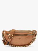 Sac Banane Cuir Mila louise Marron vintage 23689X