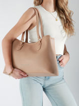 Shoulder Bag Brixton Valentino Beige brixton VBS7LX01-vue-porte