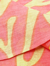 Foulard Corail En Lin 100x100cm Biba Rouge accessoires RI255A-vue-porte