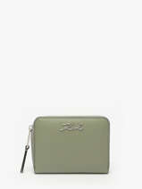 Wallet Leather Karl lagerfeld Green k signature A1W32105