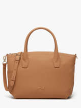 Sac  Main Tiny Cuir Nathan baume Marron victoria 88