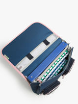 Cartable 2 Compartiments Cameleon Bleu vintage fantasy PBVGCA35-vue-porte