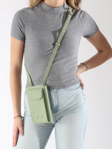 Etui T�l�phone Pocket Cuir Nathan baume Vert n city 3-vue-porte