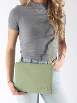 Sac Bandouli�re Brugge Cuir Nathan baume Vert n city 2-vue-porte