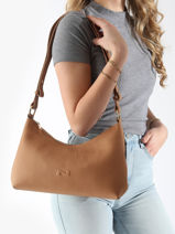 Shoulder Bag Victoria Leather Nathan baume Brown victoria 91-vue-porte