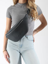 Sac Banane Large Derby Bis Cuir Nathan baume Bleu n city 22-vue-porte