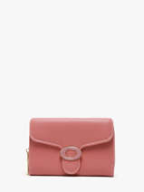 Coin Purse With Card Holder Miniprix Pink safiano 78SM2650