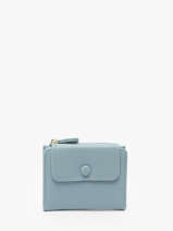 Coin Purse With Card Holder Miniprix Blue grained 78COK865