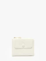 Coin Purse With Card Holder Miniprix White grained 78COK865