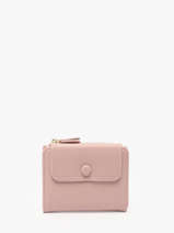 Coin Purse With Card Holder Miniprix Pink grained 78COK865
