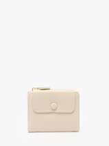 Coin Purse With Card Holder Miniprix Beige grained 78COK865