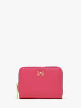 Porte-monnaie Button Miniprix Rouge safiano 78SM2666