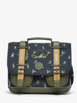 Satchel 2 Compartments Cameleon Green vintage urban PBVBCA35