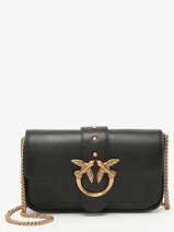 Sac Bandoulire Love Bag Icon Cuir Pinko Noir love bag icon A0F1