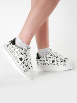 Sneakers Kapri Twin Nft En Cuir Karl lagerfeld Blanc women KL62512T-vue-porte