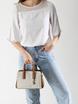 Sac Bandoulire Laila Cuir Michael kors Marron laila S5G9IS1B-vue-porte